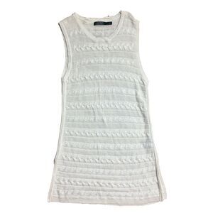 Lauren Ralph Lauren White Sleeveless Sweater